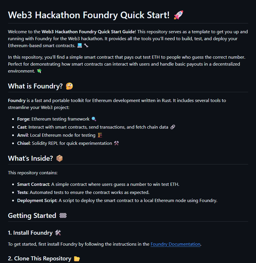 Web3 Hackathon Foundry Quick Start